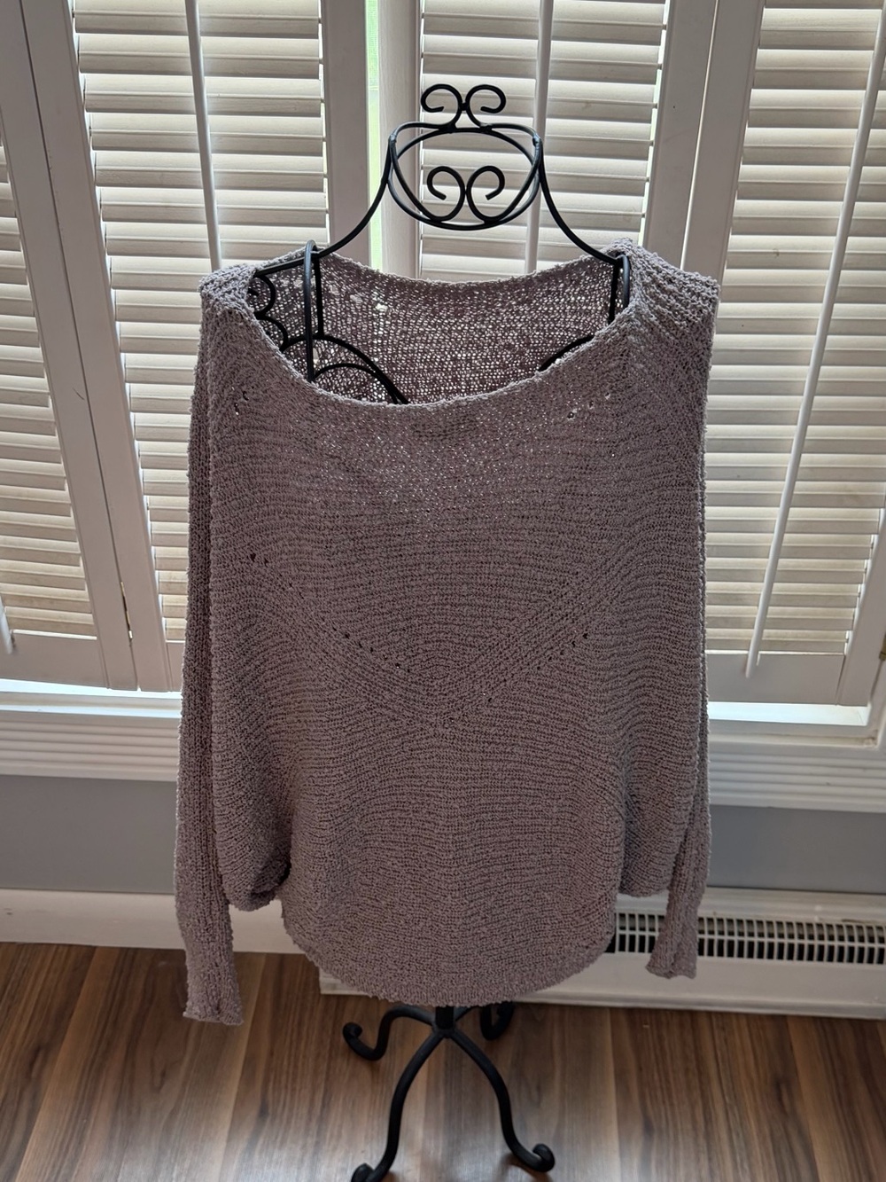 debut Off-the-Shoulder Knit Sweater - Dusty Mauve